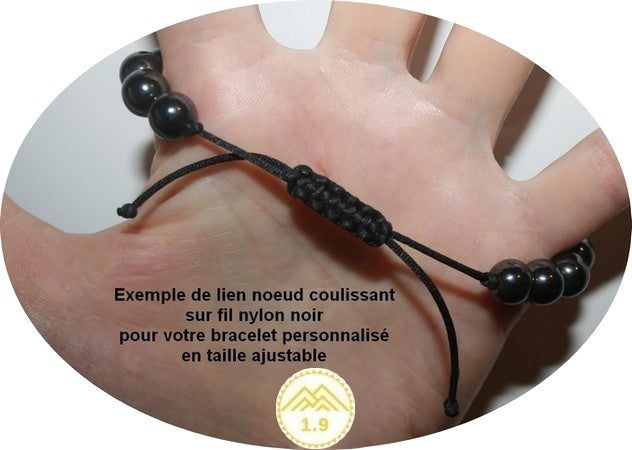 Bracelet homme Oeil de taureau Hématite ''Popcorn''