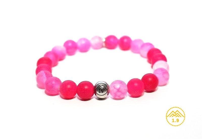 bracelet enfant agate rose fushia pierre givrée umea neska 1.9