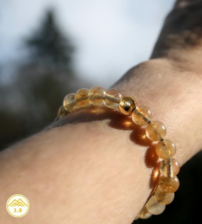 Bracelet femme shamballa perles citrine Zen urban chic vitalité optimisme