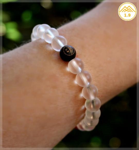 bracelet femme pierres naturelles cristal de roche lithotherapie 1.9