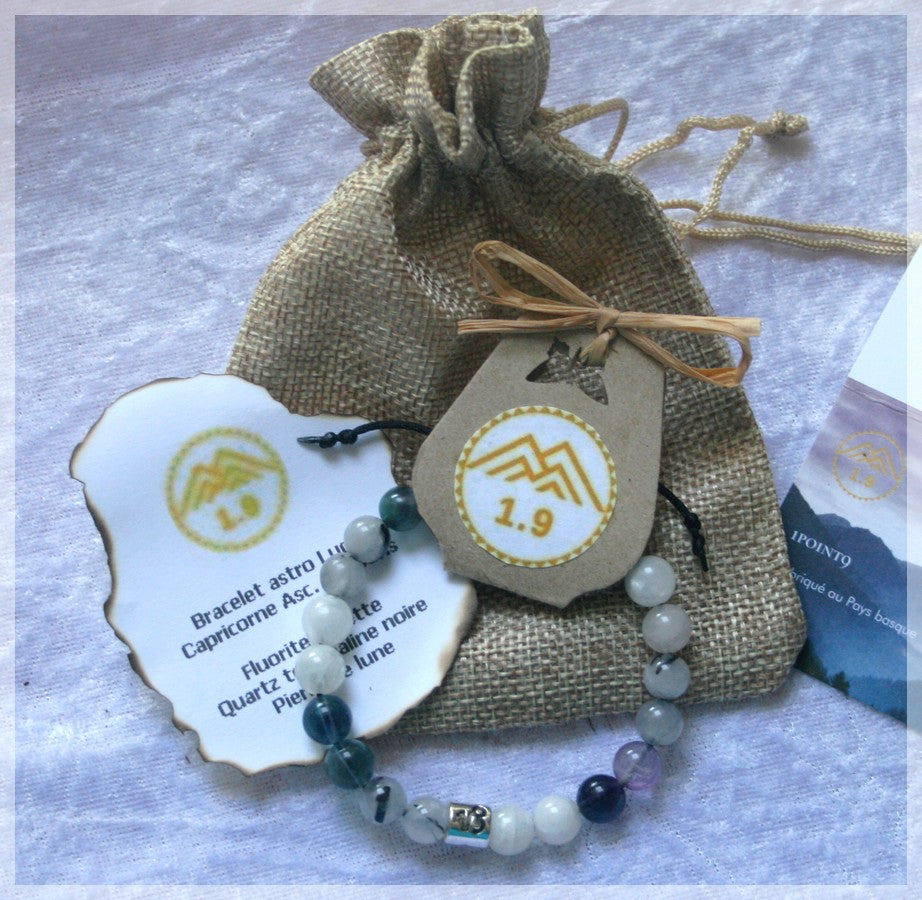 bracelet astro capricorne et poissons de la marque 1.9 avec des pierres naturelles
