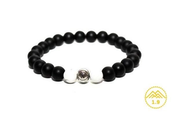 bracelet homme pierres naturelles onyx noir howlite blanche iluna 1point9