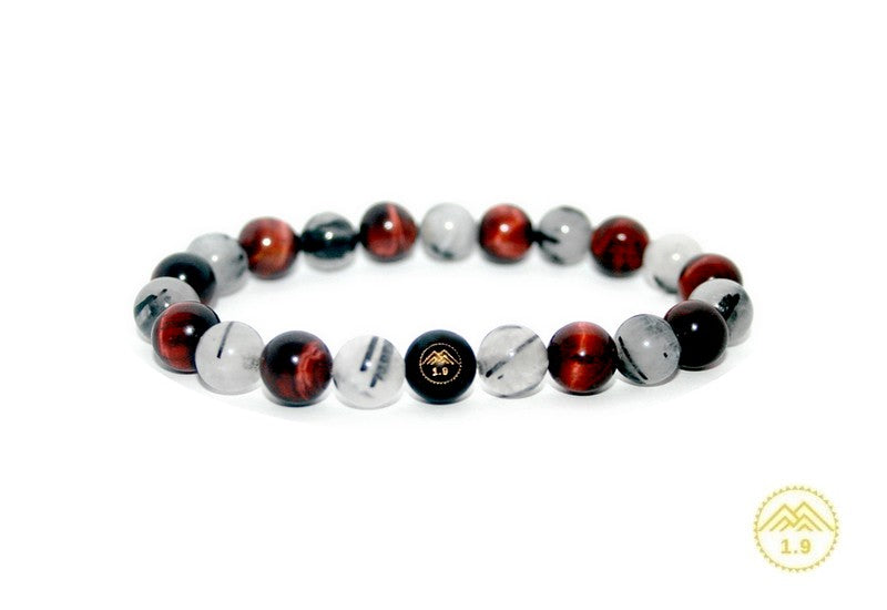 bracelet basque homme perles œil de taureau quartz tourmaline noire artzamendi 1.9