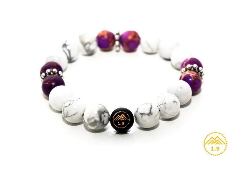 bracelet enfant pierre naturelle jaspe violet howlite blanche onyx noir umea mondarrain 1point9