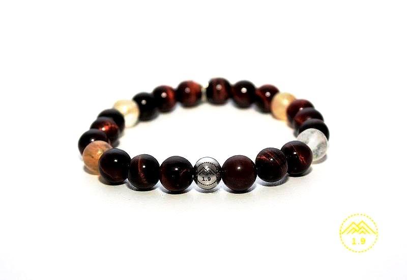 bracelet homme pierre naturelle œil de taureau citrine la rhune 1.9