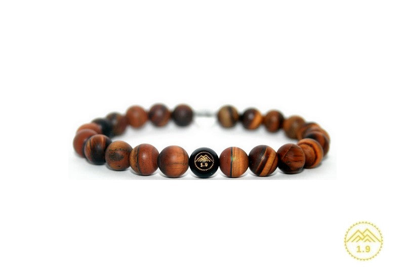 bracelet homme perles œil de tigre onyx noir cristal de roche baigura 1.9 lithotérapie