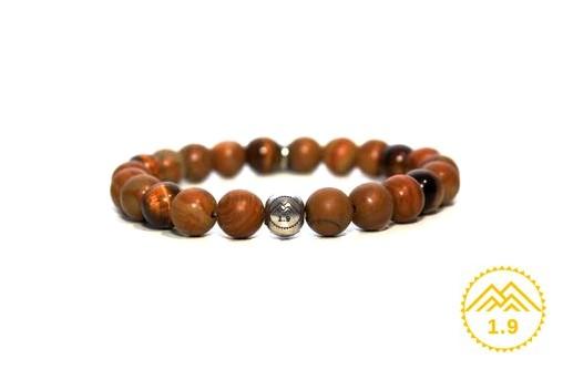 bracelet homme perles œil de tigre agate marron ahadila 1.9