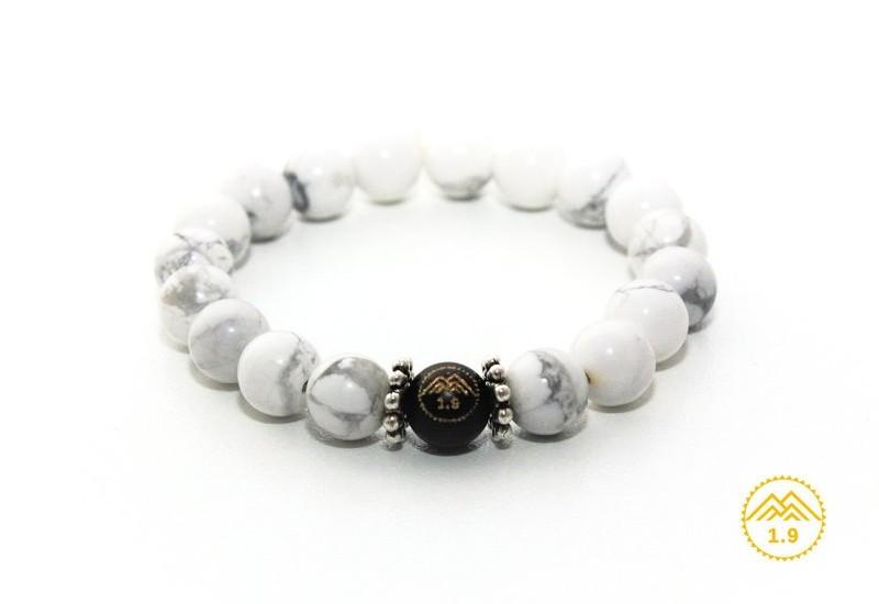 bracelet femme pierre howlite blanche onyx noir monte perdido 1.9