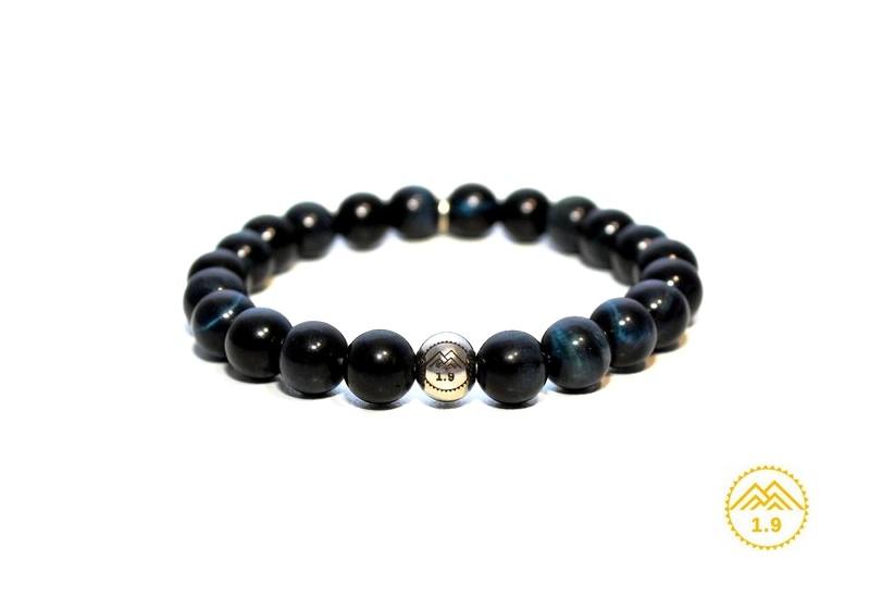 bracelet homme pierres naturelles œil de faucon le Vignemale 1.9