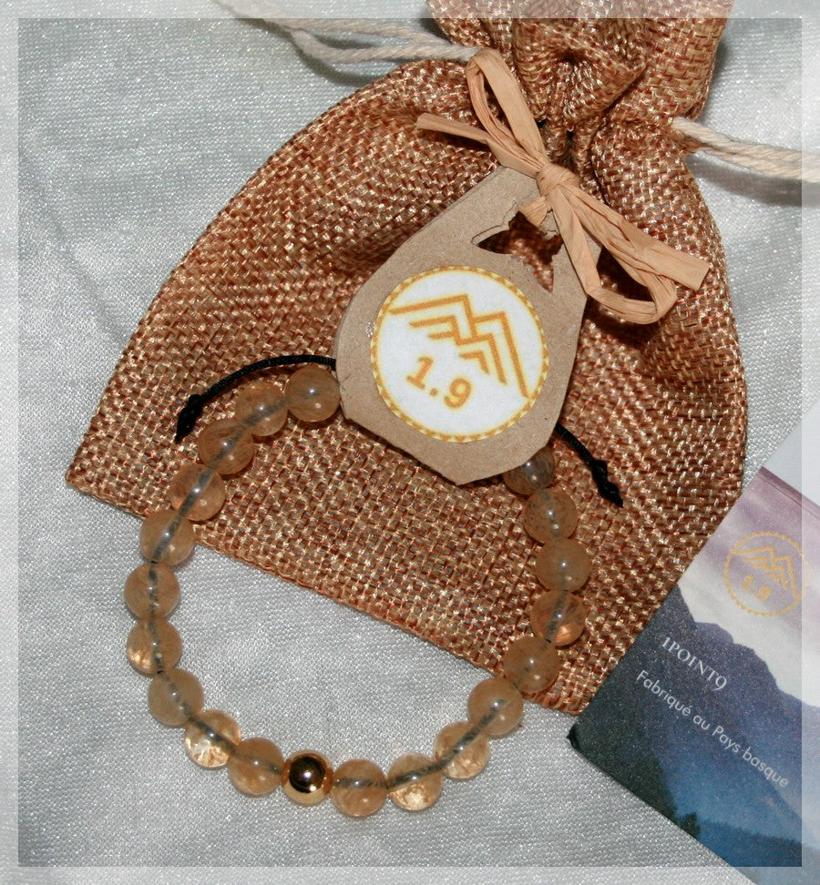 idée cadeau bracelet femme ou enfant en citrine jaune idéal anti-depression