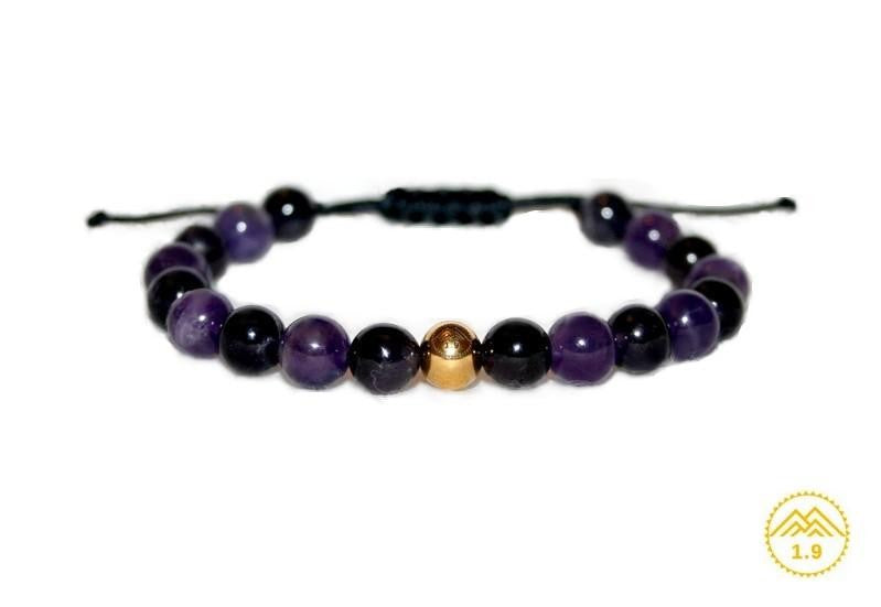 Joli bracelet enfant perles améthyste lithothérapie calme 1.9