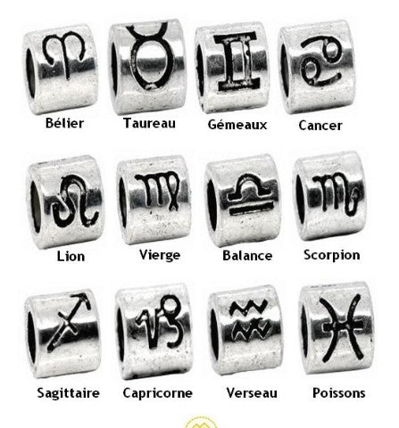 Personnalisez votre bracelet lithothérapie bleu avec son signe astrologique