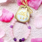bracelet femme rose et violet en pierres naturelles lithotherapie