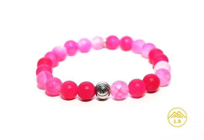 bracelet femme agate rose fushia femme pierre givrée neska 1.9