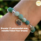 Bracelet Enfant Agate verte Cristal de roche "Umea Hautza"