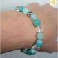 Bracelet enfant agate verte et cristal de roche lithotherapie 1.9