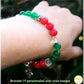 Bracelet enfant personnalisé rouge vert blanc avec croix basque