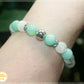 Bracelet femme bleu turquoise blanc et strass cristal pierre de lune amazonite argent lithotherapie 1.9