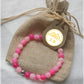 cadeau bracelet femme agate rose fushia 1.9