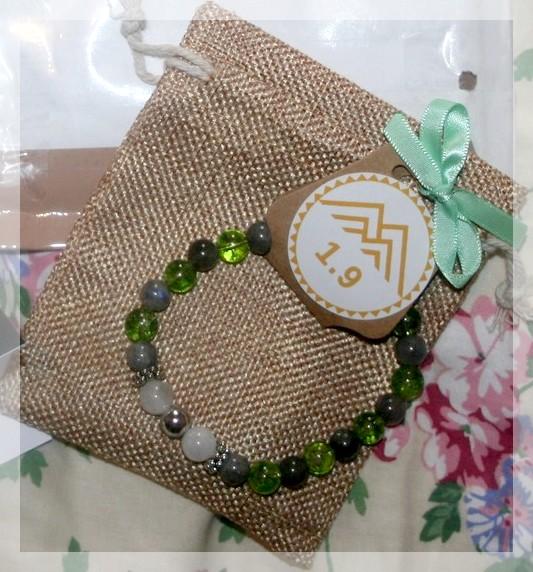 Bracelet femme labradorite peridot pierre de lune - joli bracelet perles vertes