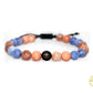 Bracelet femme lithothérapie orange et bleu 1point9