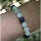 bracelet femme pierres bleues lapis lazuli aigue-marine