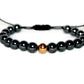Bracelet shamballa homme femme hématite calme courage Zen urban chic