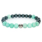 bracelet homme pierres bleu et gris-noir amazonite Hematite - pierres naturelles belharra 1.9 lithothérapie