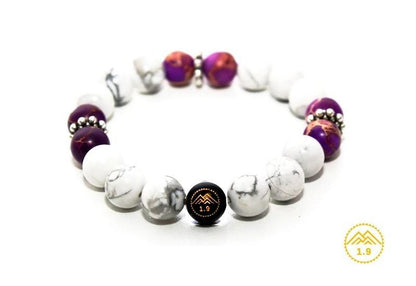 bracelet enfant pierre naturelle jaspe violet howlite blanche onyx noir umea mondarrain 1point9