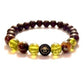 Bracelet homme Péridot vert Oeil de tigre marron Oeil de taureau rouge ''TARA'' 