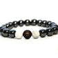 bracelet homme pierres hematite onyx noir howlite blanche black mountain 1.9