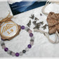 Cadeau bracelet femme pierre naturelle mauve violet blanc et rose lithothérapie 1.9