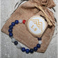 Cadeau tendance bracelet femme lithothérapie 7 chakras lapis-lazuli 1point9