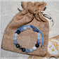 Idée cadeau bracelet personnalisé enfant pierres bleues naturelles lithothérapie 1.9