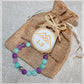 Idée cadeau enfant : bracelet perles Amazonite Agate violette Perle acier argent 1.9